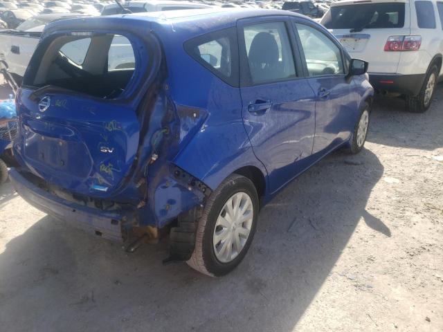 3N1CE2CP5FL355764 - 2015 NISSAN VERSA NOTE BLUE photo 4