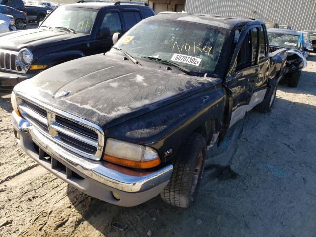 1B7GL2AZ7YS729157 - 2000 DODGE DAKOTA QUA BLACK photo 2