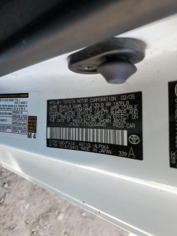 JTKDE177750044945 - 2005 TOYOTA SCION TC 白色 照片 10