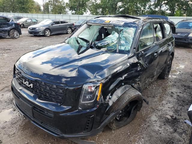 5XYP3DHC8NG215428 - 2022 KIA TELLURIDE BLACK photo 2