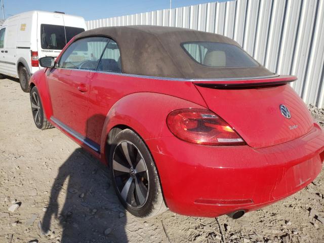 3VW7A7AT7DM800856 - 2013 VOLKSWAGEN BEETLE TUR RED photo 3