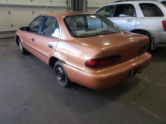 1Y1SK5260VZ445676 - 1997 GEO PRIZM BASE ORANGE photo 3
