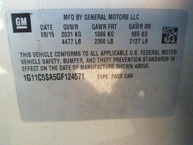 1G11C5SA5GF124571 - 2016 CHEVROLET MALIBU LIM 棕色 照片 12