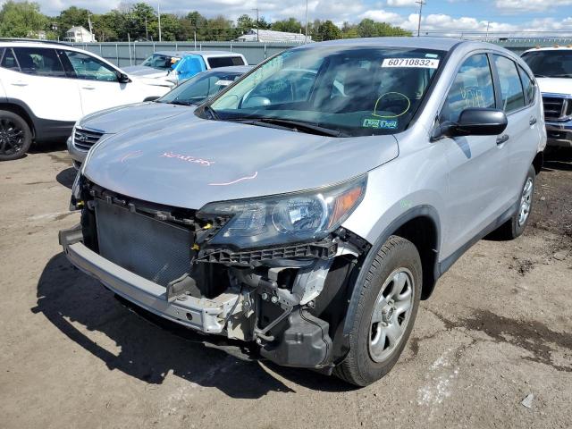 2HKRM4H33EH715205 - 2014 HONDA CR-V LX SILVER photo 2