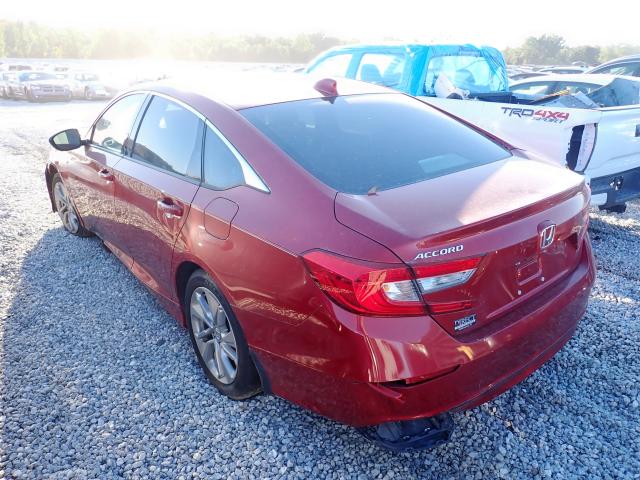 1HGCV1F10KA042865 - 2019 HONDA ACCORD LX RED photo 3