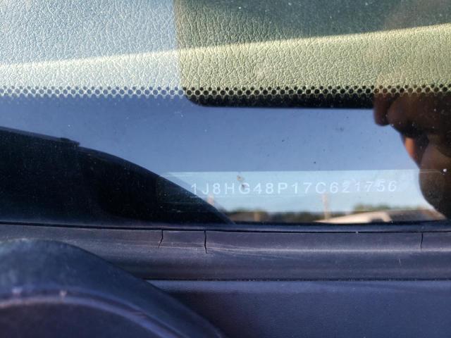 1J8HG48P17C621756 - 2007 JEEP COMMANDER მწვანე ფოტო 10