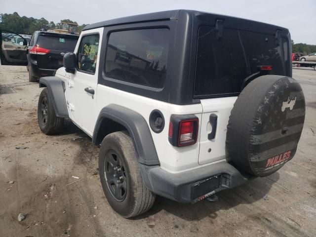 1C4GJXANXJW221814 - 2018 JEEP WRANGLER S WHITE photo 3