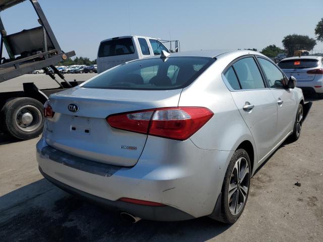 KNAFX4A83E5156705 - 2014 KIA FORTE EX SILVER photo 4