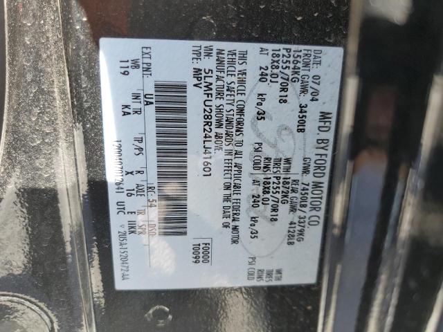 5LMFU28R24LJ41601 - 2004 LINCOLN NAVIGATOR შავი ფოტო 10