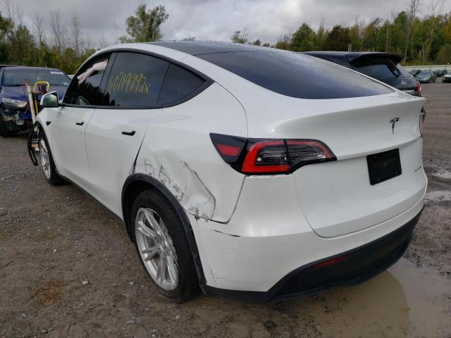 5YJYGDEE2MF074876 - 2021 TESLA MODEL Y Blanc photo 3
