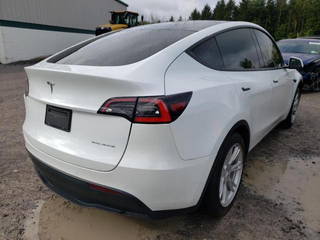 5YJYGDEE2MF074876 - 2021 TESLA MODEL Y Blanc photo 4