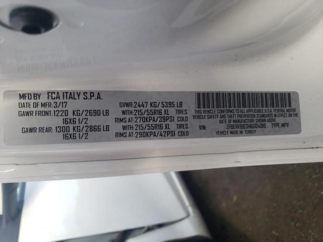 ZFBERFBB3H6G04816 - 2017 RAM PROMASTER WHITE photo 10