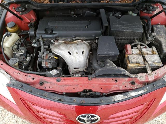 4T1BE46K47U013973 - 2007 TOYOTA CAMRY CE RED photo 11