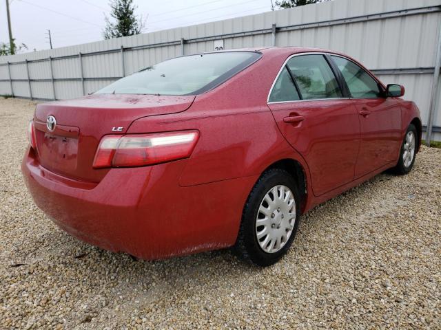 4T1BE46K47U013973 - 2007 TOYOTA CAMRY CE RED photo 3