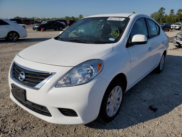 3N1CN7AP1DL882651 - 2013 NISSAN VERSA S WHITE photo 2