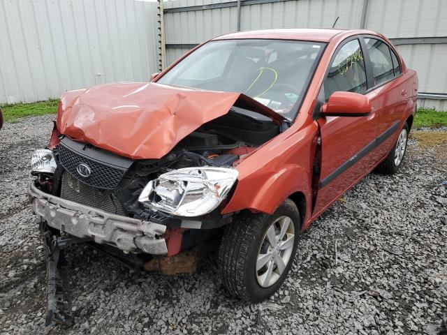 KNADE223796552821 - 2009 KIA RIO BASE ORANGE photo 2