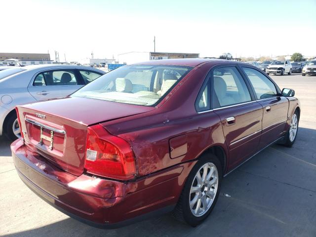 YV1TS59H741377299 - 2004 VOLVO S80 2.5T BURGUNDY photo 4