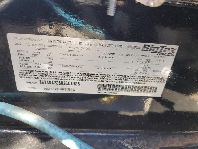 16V3F3325N6198867 - 2022 BIGT UTILITY TL BLACK photo 10