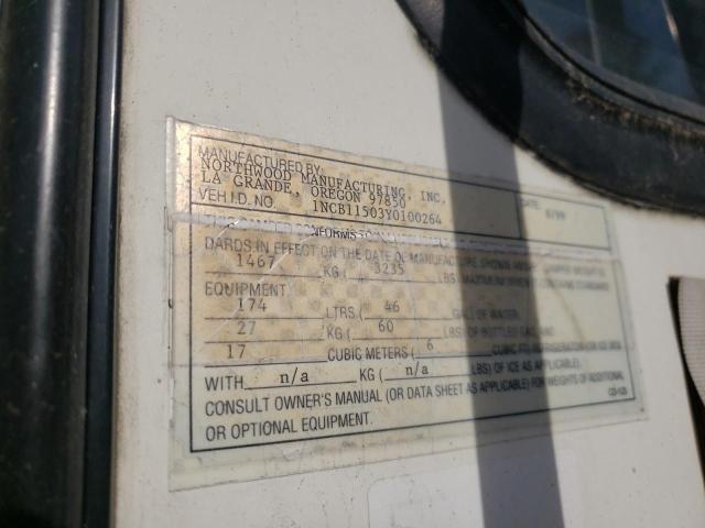 1NCB11503Y0100264 - 2000 ARTC CAMPER WHITE photo 10
