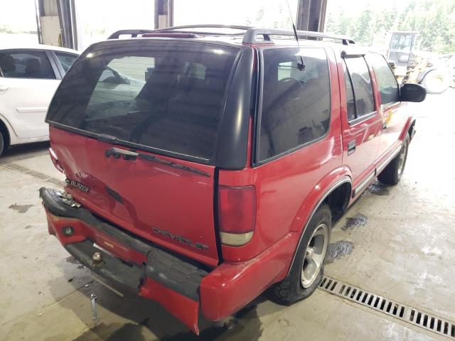 1GNCS13W712215899 - 2001 CHEVROLET BLAZER RED photo 4