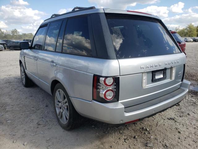 SALMF1D4XCA378112 - 2012 LAND ROVER RANGE ROVE SILVER photo 3