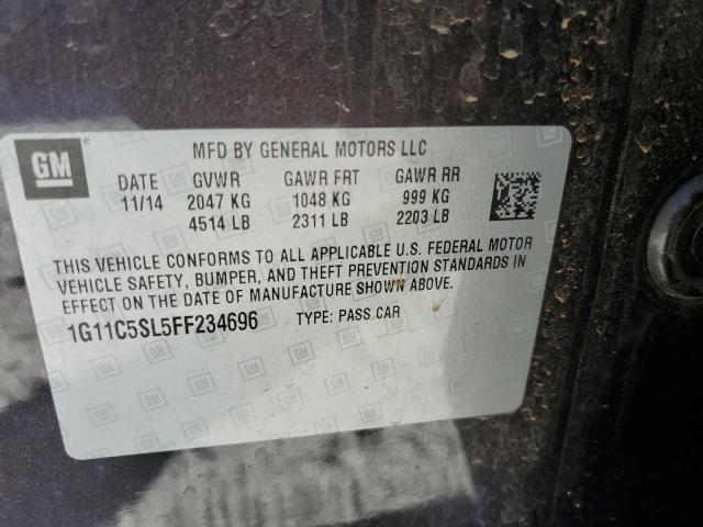 1G11C5SL5FF234696 - 2015 CHEVROLET MALIBU 1LT  照片 10