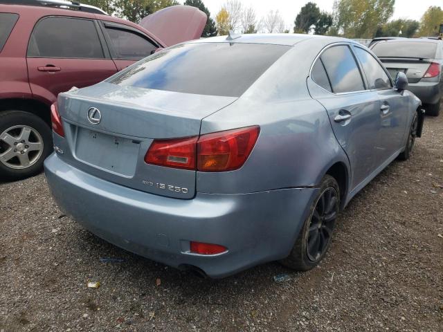 JTHCK262472015108 - 2007 LEXUS IS 250 BLUE photo 4