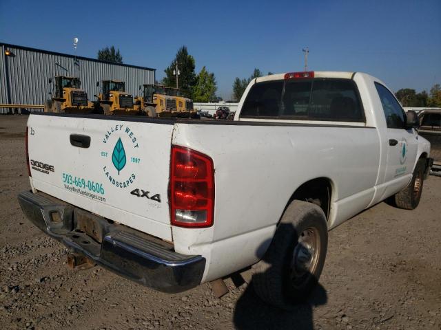 3D7KR26D65G761824 - 2005 DODGE RAM 2500 S WHITE photo 4