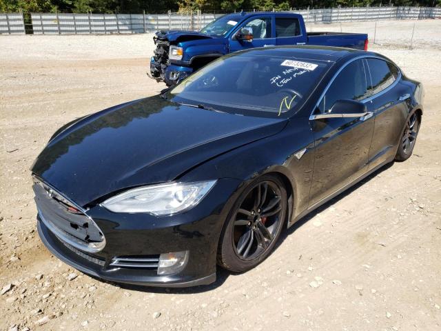 5YJSA1DP5DFP21442 - 2013 TESLA MODEL S Negro foto 2
