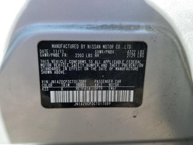 JN1AZ0CP3CT017089 - 2012 NISSAN LEAF SV SILVER photo 10