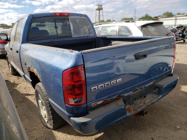 1D7HA18D04S540994 - 2004 DODGE RAM PICKUP BLUE photo 3