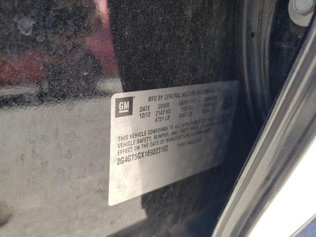 2G4GT5GX1E9223162 - 2014 BUICK REGAL GS Сұр фото 10