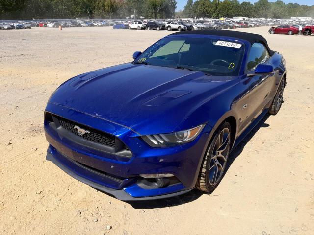 1FATP8FF7G5205885 - 2016 FORD MUSTANG GT BLUE photo 2