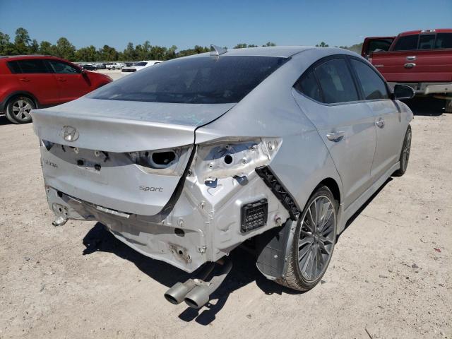 KMHD04LB2JU683508 - 2018 HYUNDAI ELANTRA SP SILVER photo 4