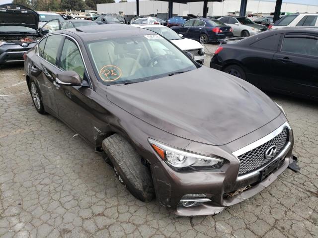 JN1AV7AP5FM790345 - 2015 INFINITI Q50 HYBRID BROWN photo 1