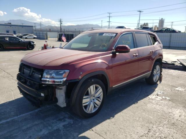 1V2NR2CA3KC501878 - 2019 VOLKSWAGEN ATLAS SEL BURGUNDY photo 2