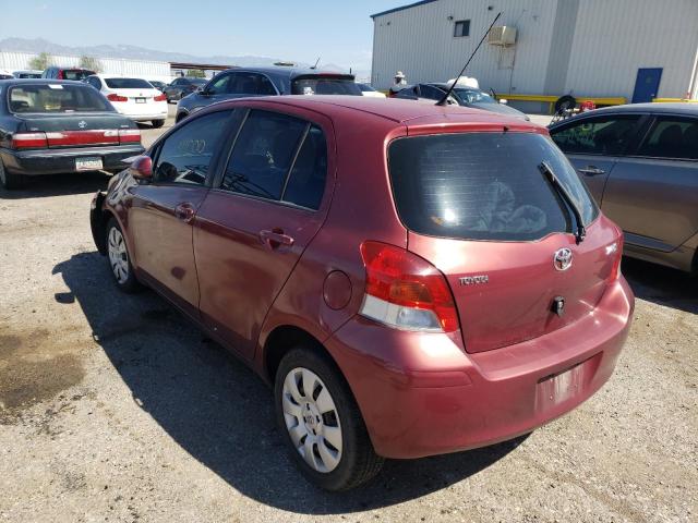 JTDKT903995251937 - 2009 TOYOTA YARIS RED photo 3