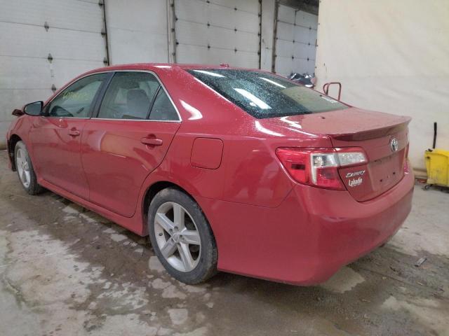 4T1BF1FK9CU586146 - 2012 TOYOTA CAMRY BASE RED photo 3