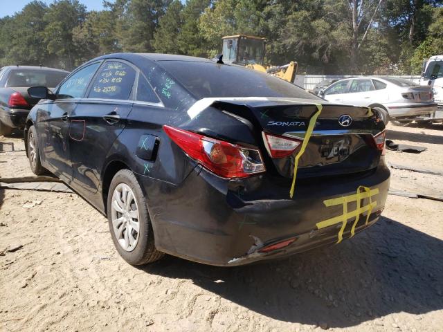 5NPEB4AC8BH192676 - 2011 HYUNDAI SONATA GLS BLACK photo 3