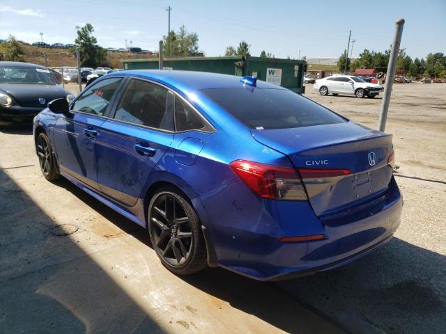 2HGFE2F59NH576068 - 2022 HONDA CIVIC SPOR BLUE photo 3