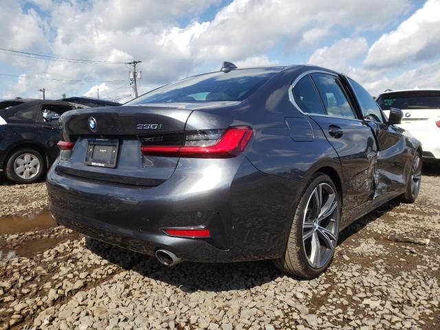 3MW5R7J02L8B44594 - 2020 BMW 330XI GRAY photo 4