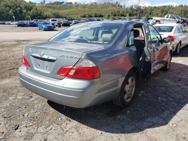 4T1BF28B03U291570 - 2003 TOYOTA AVALON XL TEAL photo 4