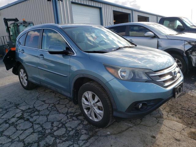 2HKRM4H77EH670966 - 2014 HONDA CR-V EXL BLUE photo 1