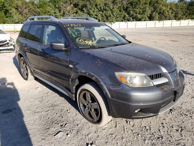 JA4LX41F06U023907 - 2006 MITSUBISHI OUTLANDER GRAY photo 1