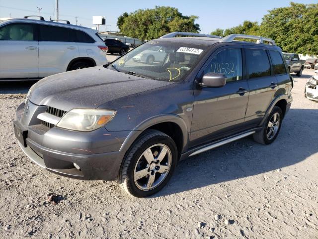 JA4LX41F06U023907 - 2006 MITSUBISHI OUTLANDER GRAY photo 2