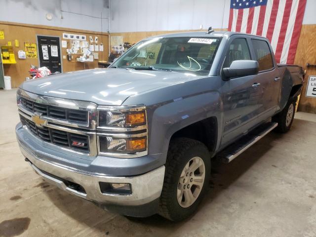 3GCUKREC9FG284025 - 2015 CHEVROLET 1500 SILVE BLUE photo 2