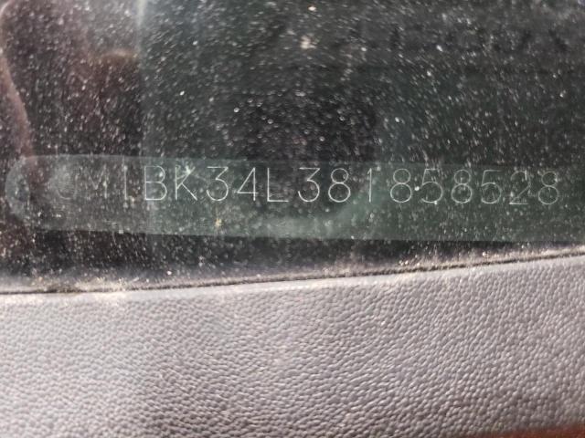 JM1BK34L381858528 - 2008 MAZDA SPEED 3 BLACK photo 10