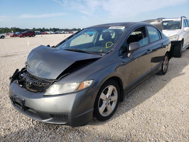 2HGFA16649H311319 - 2009 HONDA CIVIC LX-S Сұр фото 2