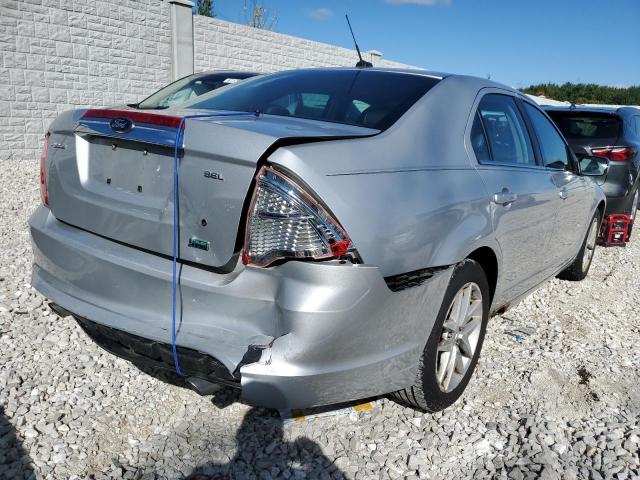 3FAHP0JGXAR141014 - 2010 FORD FUSION SEL SILVER photo 4