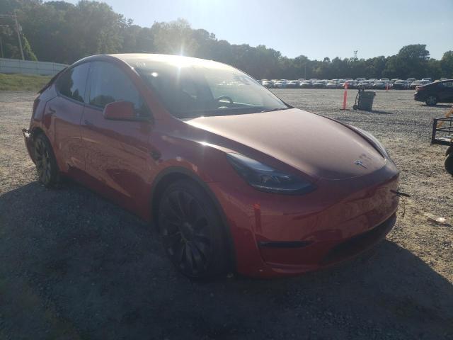 7SAYGDEF6NF372778 - 2022 TESLA MODEL Y أحمر صورة 1